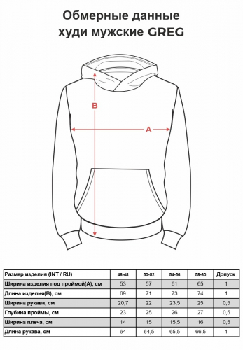 Худи мужское GREG aus Russland G171-RM-2002_R (бирюза)