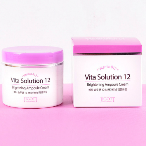 JIGOTT VITA SOLUTION 12 BRIGHTENING AMPOULE CREAM Ампульный крем для лица 100мл