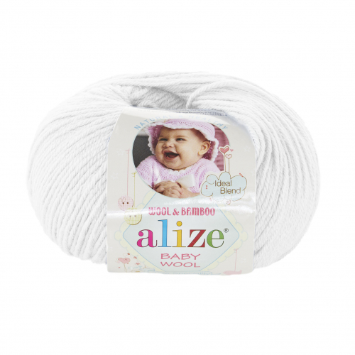 Пряжа ALIZE Baby Wool арт. 55 белый