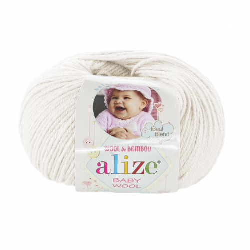 Пряжа ALIZE Baby Wool арт. 62 молочный