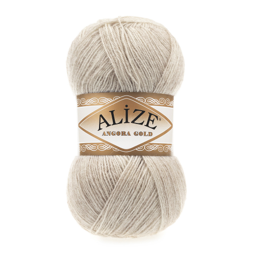 Пряжа ALIZE Angora Gold арт. 152 бежевый меланж