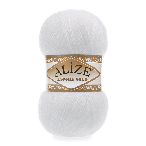 Пряжа ALIZE Angora Gold арт. 55 белый