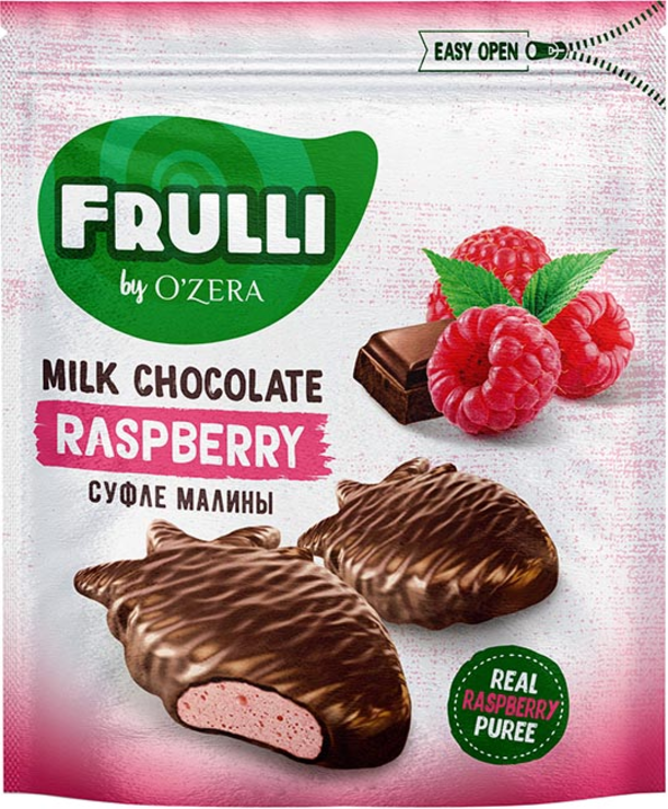 «O'Zera», конфеты Frulli суфле малины в шоколаде, 125 г