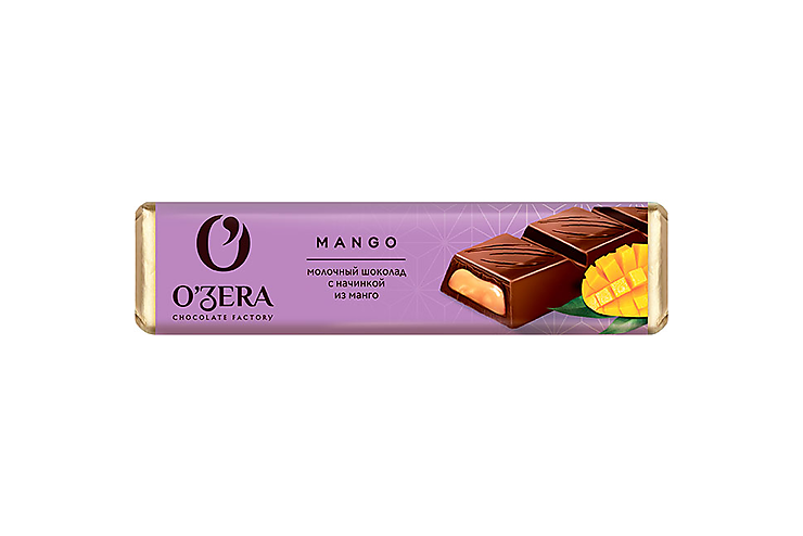 «O'Zera», шоколадный батончик Mango, 50 г (упаковка 30 шт)