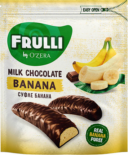 «O'Zera», конфеты Frulli суфле банана в шоколаде, 125 г