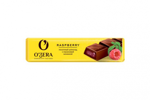«O'Zera», шоколадный батончик Raspberry, 50 г (упаковка 20 шт)