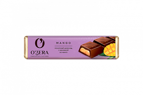 «O'Zera», шоколадный батончик Mango, 50 г (упаковка 20 шт.)