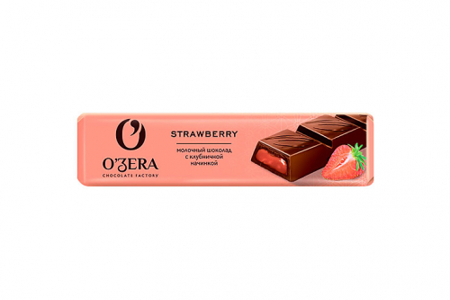 «O'Zera», шоколадный батончик Strawberry, 50 г (упаковка 20 шт.)