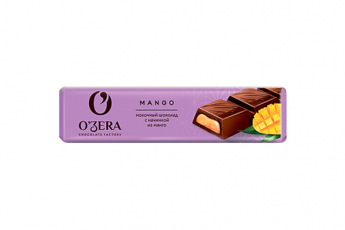 «O'Zera», шоколадный батончик Mango, 50 г (упаковка 20 шт.)