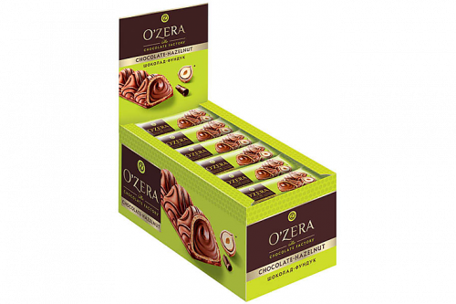 «O'Zera», батончик Chocolate Hazelnut, 23 г (упаковка 24 шт.)