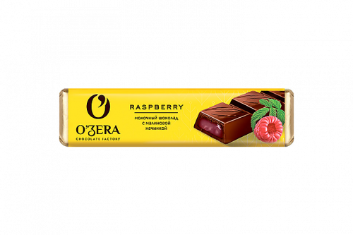 «O'Zera», шоколадный батончик Raspberry, 50 г (упаковка 20 шт.)