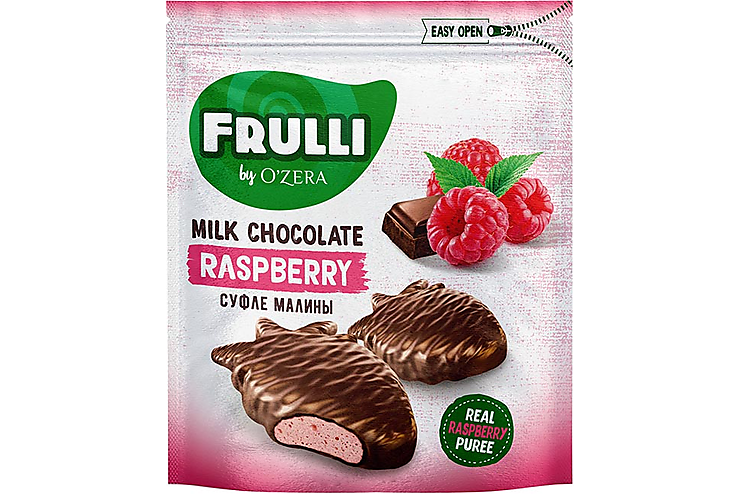 «O'Zera», конфеты Frulli суфле малины в шоколаде, 125 г