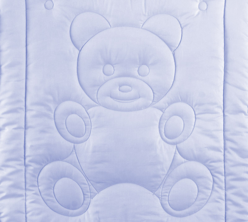 Одеяло Лебяжий пух 300 г, сатин г/к, детское, светло-голубой, 110*140