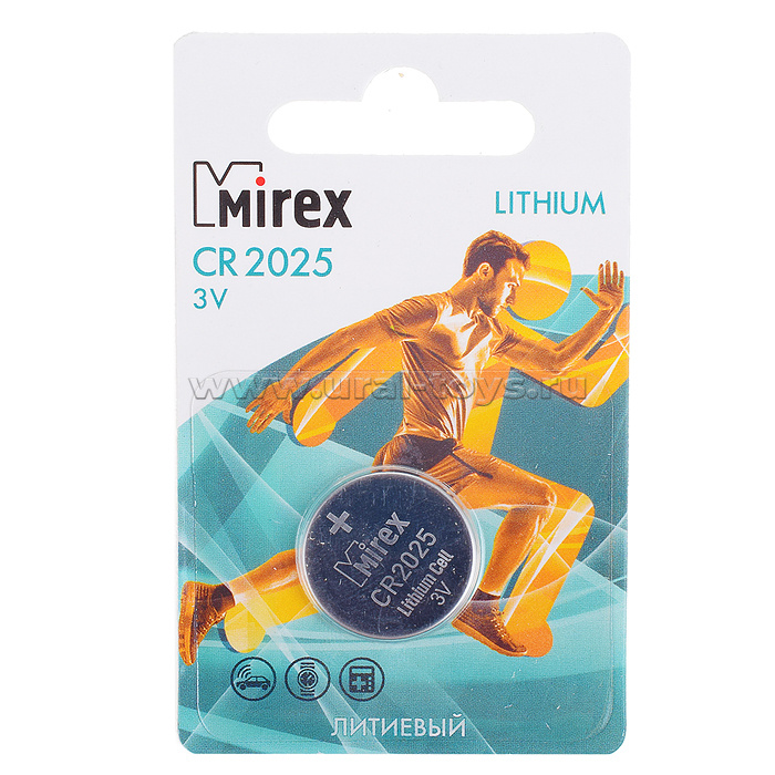 Батарея литиевая Mirex CR2025 3V 1 шт. ecopack