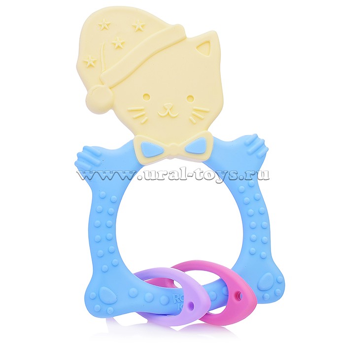 Универсальный прорезыватель MEOW TEETHER. Цвет голубой.