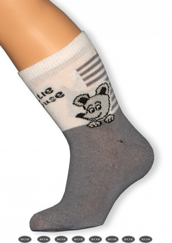 Носки детские D-1221 мышка серый