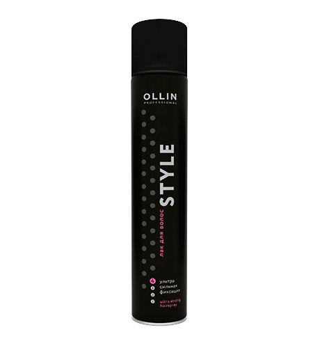 OLLIN STYLE Лак для волос ультрасильной фиксации без отдушки 250мл