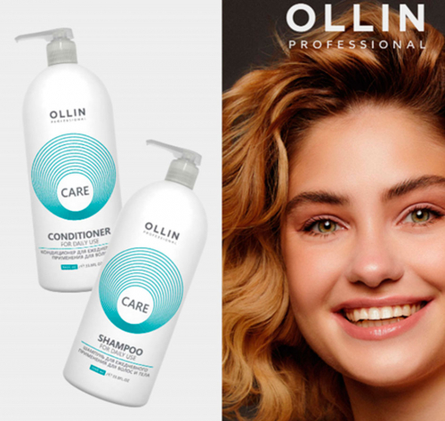  OLLIN CARE Шампунь для ежедневного применения для волос и тела 1000мл