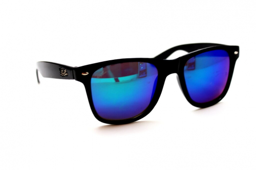 распродажа солнцезащитные очки R 2140-1 черный глянец сине-зеленый
