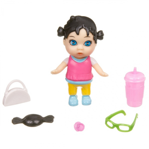 Набор игровой Bondibon куколка OLY в парике и аксессуарами в банке, ВОХ 6,3х11х6,3 см, девочка-C, ра