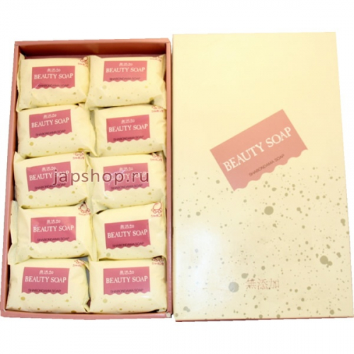 Shabondama Beauty Soap Натуральное косметическое мыло для деликатной кожи, 10х100 гр (4901797005321)