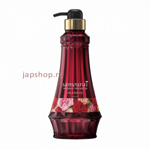 Samourai Woman Premium Шампунь для волос восстанавливающий и увлажняющий, с ароматом роз, 550 мл (4580284236747)