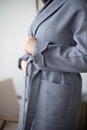 Пальто женское демисезонное 23920 (серый)