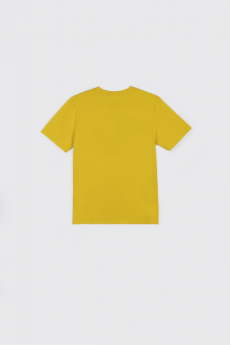 -31% T-shirt z krótkim rękawem żółty z napisem z przodu