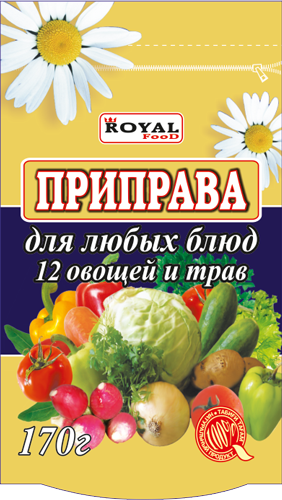 Приправа 12 овощей и трав 170 гр дойпак RF