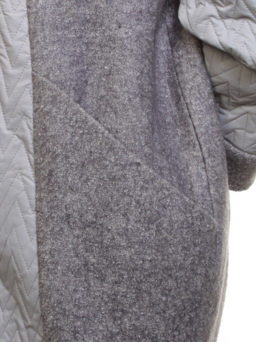 A16002 Пальто демисезонное женское (синтепон 100 гр., натуральный мех лисицы) размер 50