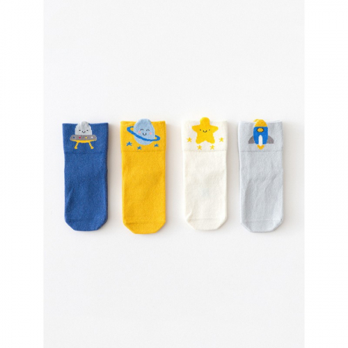 Caramella / Набор детских носков «Космос» в мягкой упаковке, 4 пары C563034