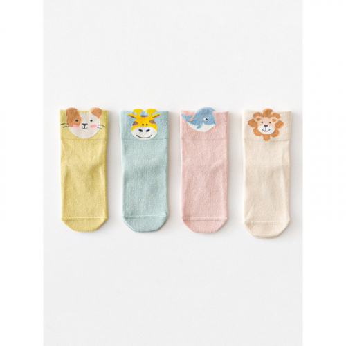 SALE Caramella / Набор детских носков «Зверята-1» в мягкой упаковке, 4 пары C563004-1