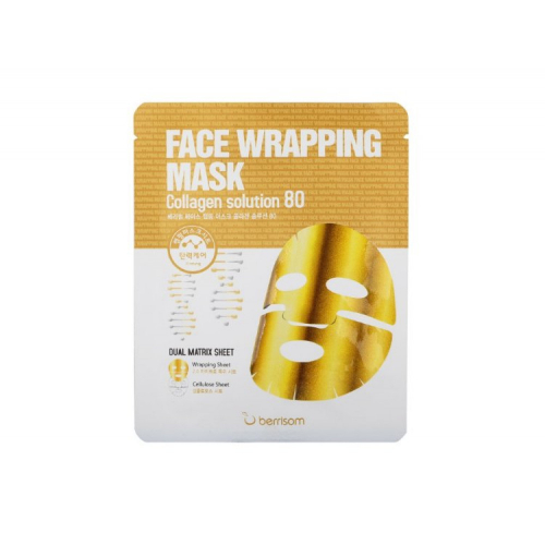 Маска для лица тканевая с коллагеном Berrisom Face Wrapping Mask Collagen Solution 80