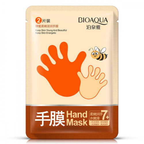 Маска перчатки для рук с медом Bioaqua Hand Mask 1 пара