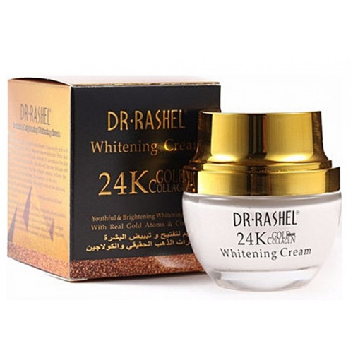 Отбеливающий крем для лица DR RASHEL 24K Gold Collagen Whitening Cream 30ml