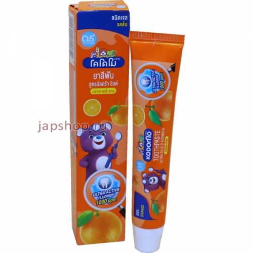 Kodomo 0,5+, Детская зубная паста гель, апельсин, 40 гр (8850002016002)
