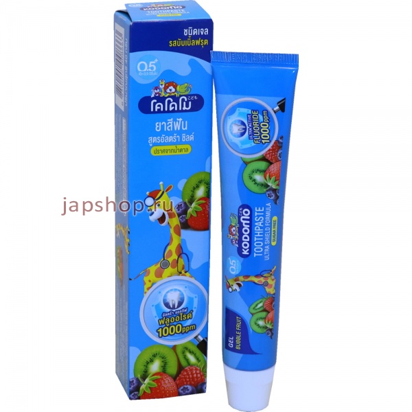 Kodomo 0,5+ Bubble Fruit Детская зубная паста гель, фруктовый вкус, 40 гр (8850002008663)