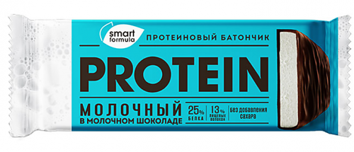 «Smart Formula», батончик протеиновый молочный в молочном шоколаде, 40 г (упаковка 15 шт)