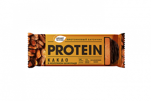 «Smart Formula», батончик протеиновый какао в молочном шоколаде, 40 г (упаковка 15 шт)
