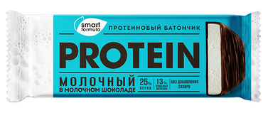 «Smart Formula», батончик протеиновый молочный в молочном шоколаде, 40 г (упаковка 15 шт.)