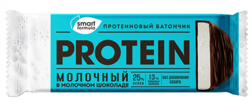 «Smart Formula», батончик протеиновый молочный в молочном шоколаде, 40 г (упаковка 15 шт)