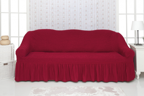 Чехол Стандарт на 3-х местный диван, цвет Бордовый