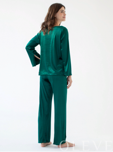 Комплект домашней одежды OLEVE LH8078 Темно-зеленое