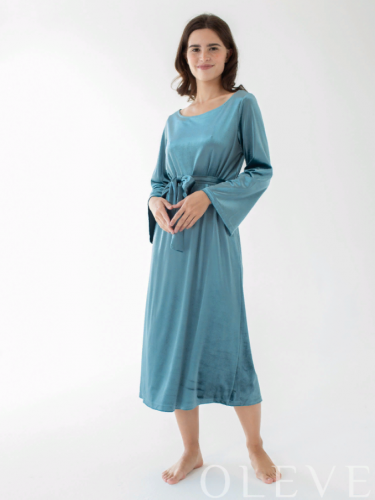 Платье OLEVE LH8079 Серо-голубой