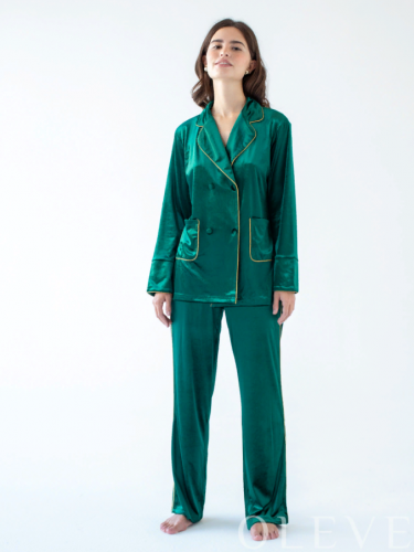 Комплект домашней одежды OLEVE LH8075 Темно-зеленый