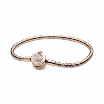 Pandora Rose™ Moments Sparkling Crown O Snake Chain Bracelet