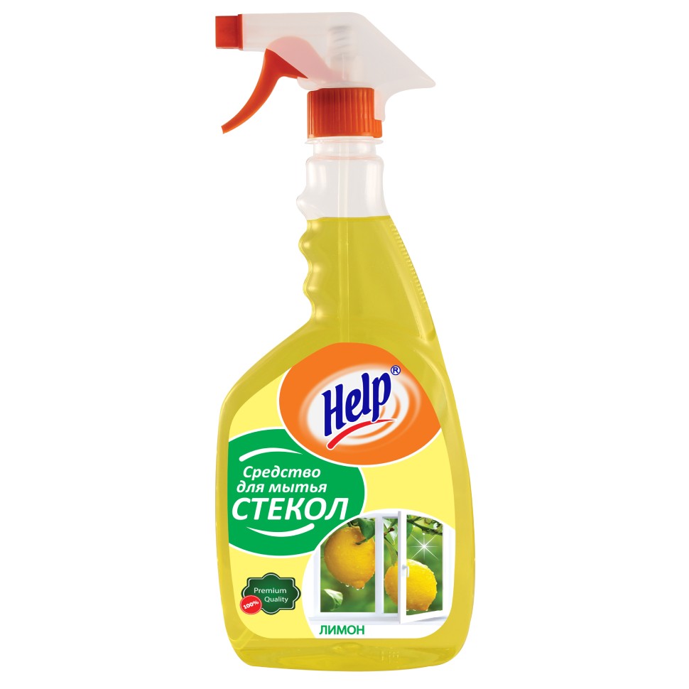 Средство для мытья стекол Help Лимон, 750 мл