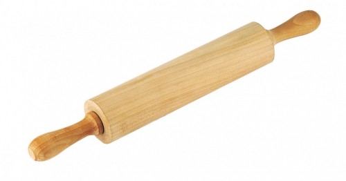 Скалка деревянная крутящиеся ручки 50см (40)