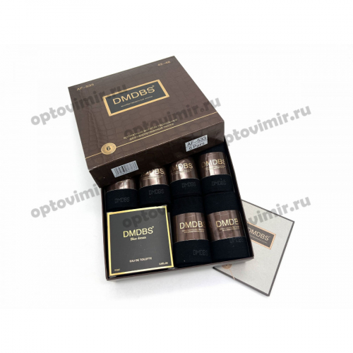 Носки мужские арома в коробке 6 пар + парфюм Dmdbs AF-533