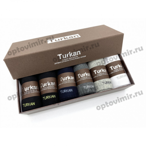 Носки мужские Turkan в подарочной коробке арома 6 пар Т-551